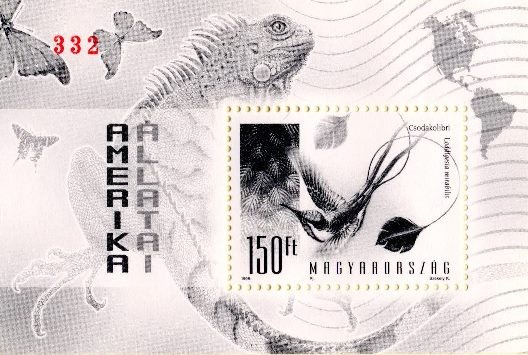 Amerika állatai bélyeg piros számozással, Kép: Magyar Posta