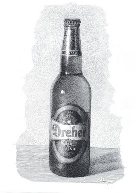 Dreher sörösüveg grafikai ábrázolása, Kép: wikimedia