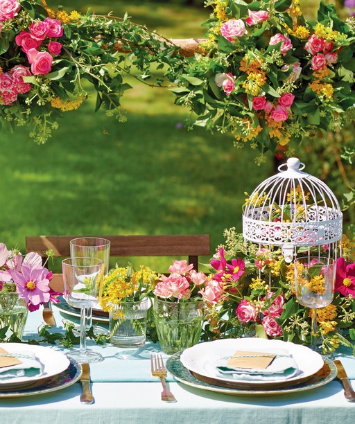 Esküvői könyvből részlet: kerti asztaldíszek