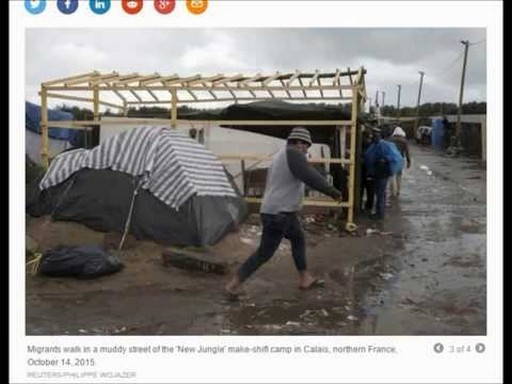 Calais-i menekülttábor, Kép: ytimg.com