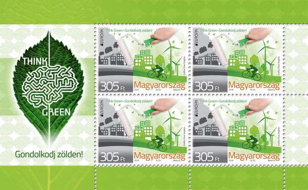 Gondolkodj zölden! bélyegblokk, Kép:sajtóanyag
