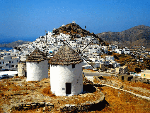 Jellegzetes görög szélmalmok Ios szigetén, Kép: sajtóanyag