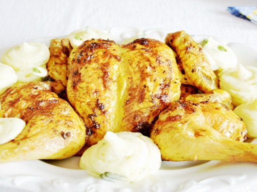 Vasárnapi lapított csirke, Kép: ahogyeszikugypuffad.blogspot.com