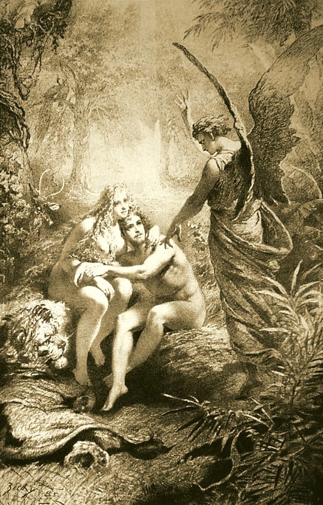 Ádám és Éva, Zichy Mihály rajza
