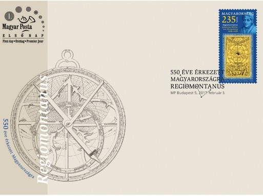 Regiomontanus bélyeg és boríték, Kép: Magyar Posta