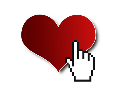 Szív internetes kézzel, Kép: pixabay