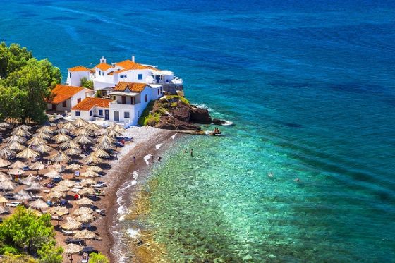 beautiful beaches of Greece-Vlychos on Hydra island