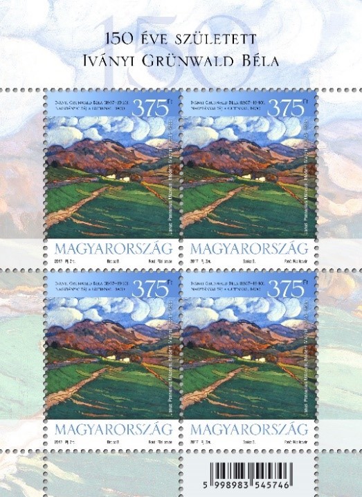 Iványi Grünwald Béla festménye bélyegen, Kép: Magyar Posta