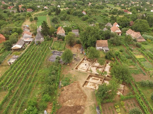 Szigetvári ásatás légifelvétele, Kép: Szalai Gábor