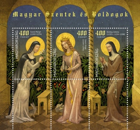 Szen Margit, Szent Kinga, Boldog Jolánda, Kép: Magyar Posta