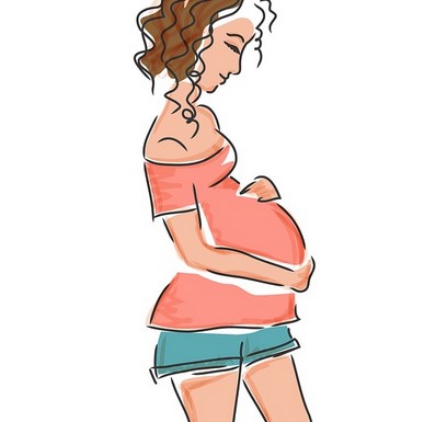 Terhes anyuka, grafika, Kép: pixabay