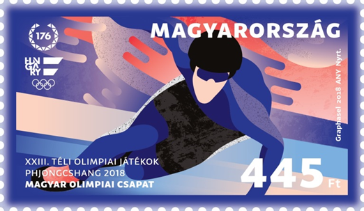 Téli olimpia bélyeg, Kép: Magyar Posta