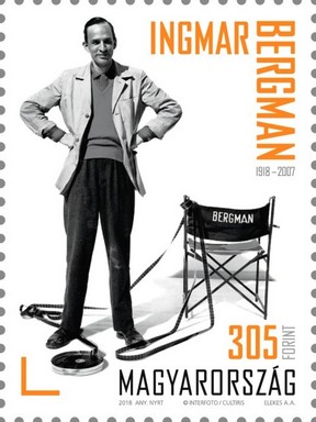 100 éves születet Ingmar Bergman bélyeg, Kép: Magyar Posta
