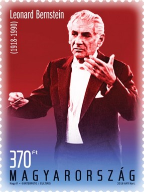 Leonard Bernstein bélyeg, Kép: Magyar Posta