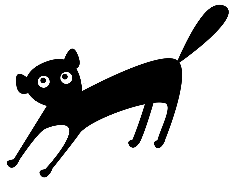 Fekete cica grafika, Kép: pixabay