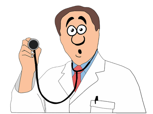 Orvos, karikatúra, Kép: pixabay