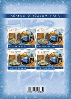 Kékfestő bélyegblokk, Kép: Magyar Posta