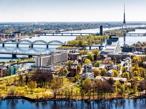Riga látképe, Kép: airbaltic
