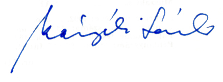 Kányádi Sándor aláírása, Kép: wikipedia